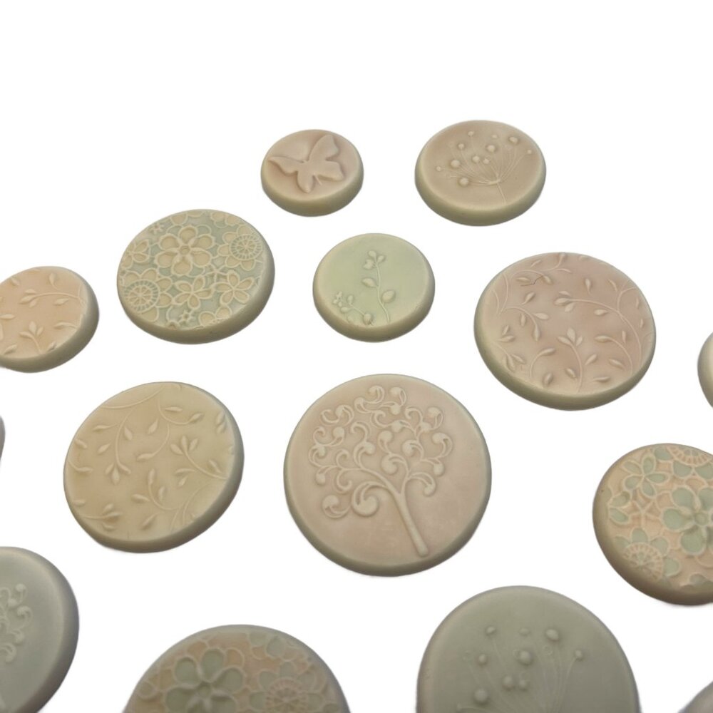 20 Magnets Spring Themes Floral Flower Nature Handmade Multicolor Pastels